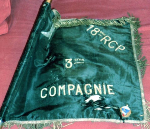 " Fanion du Capitaine de STABENRATH Commandant la 3° Compagnie (NOIR)1.12.1959 à Avril 1961